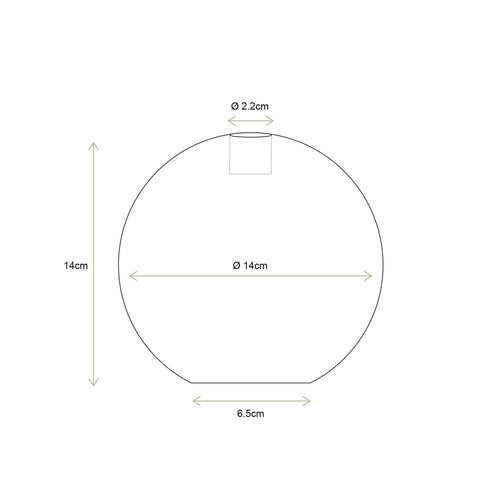 Candle Holder Metal Pearl 14cm - vtwonen shop