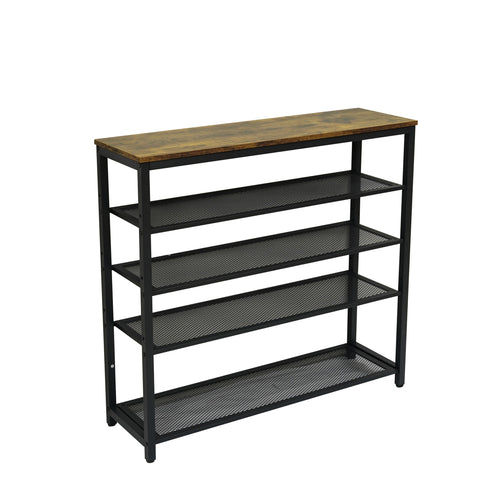 FurniLux Schoenenrek met 4 Roosters - Metaal - 100x30x92.5cm - vtwonen shop