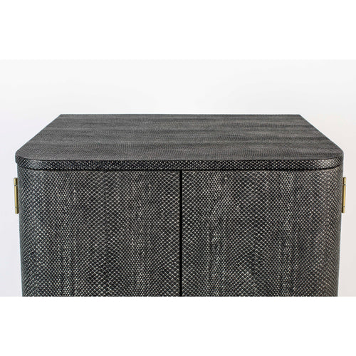 Bold Monkey Ava Morgana kast/ drankkast/ wijnkast slangenleer - Grijs - vtwonen shop