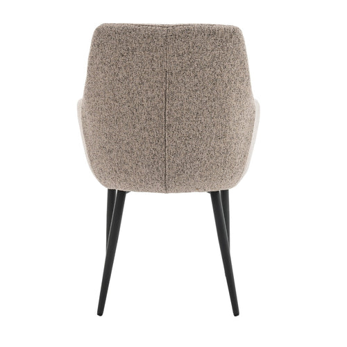 DÉJA Living Eetkamerstoel Noé - Taupe/Zwart - Zithoogte 47cm - Set van 2 - vtwonen shop