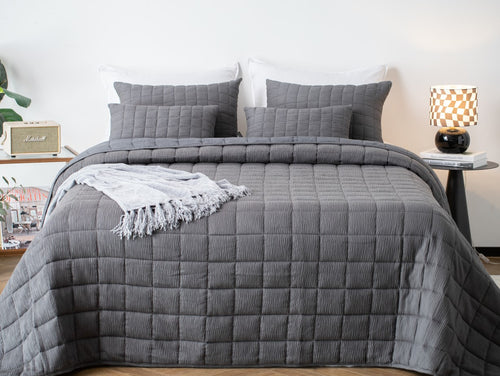 REZA - Sierkussen 40x60 cm - Charcoal Gray - antraciet