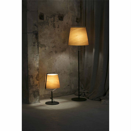 Faro Stood - 1 Light Tafellamp Zwart, Hout, E27