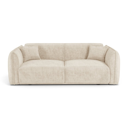 Premium Interiors - Bank LUSH - fluweel met motieven crème 205cm