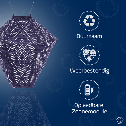 Lumiz solar lampion ikat diamond - 28 cm - future dusk