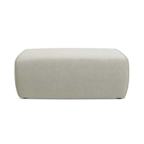 LaMiaSofa Poef Perugia - textuurstof - lichtbeige - 102x62x40