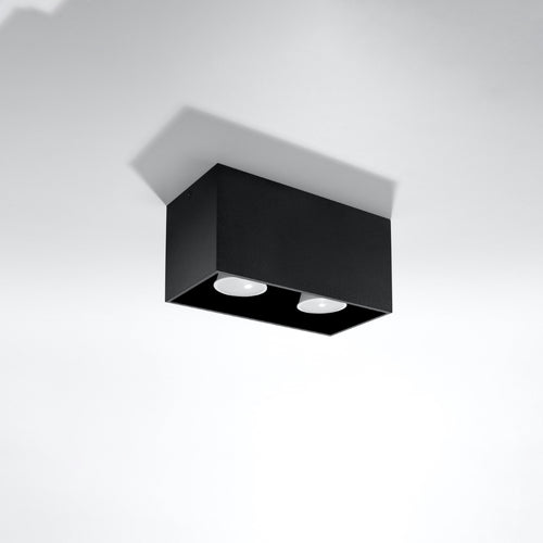 Sollux Lighting Plafondlamp QUAD zwart - 20x10x10cm