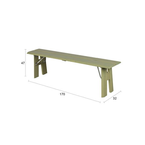 Zuiver Avenue Tuinbank Hout Opklapbaar Groen - vtwonen shop