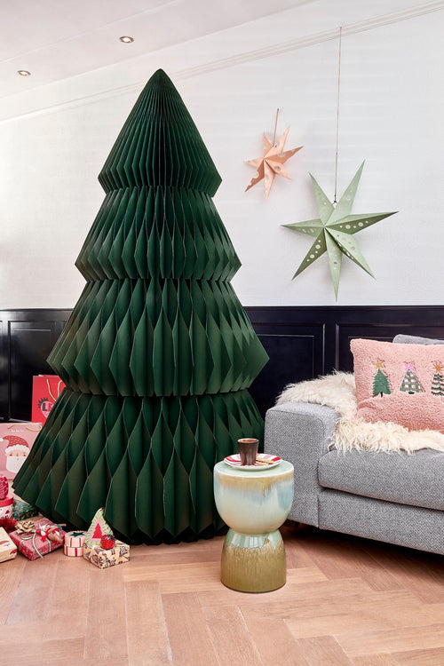Mica Decorations Decoratie Kerstboom - H212 x Ø120 cm - Papier - FSC Mix - Groen - vtwonen shop