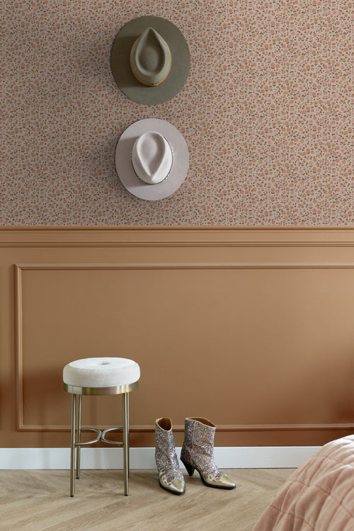 ESTAhome behang bloemetjes terracotta roze - 53 cm x 10.05 m - 131394