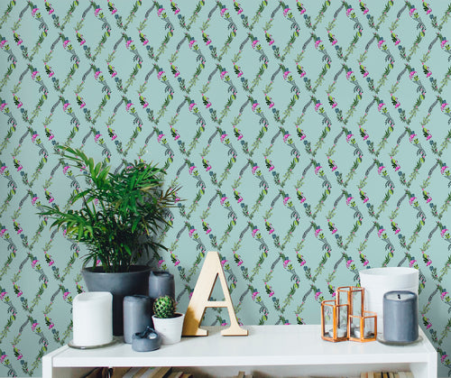 Walls4You behang tropische planten turquoise en groen - 53 cm x 10 m - 640105 - vtwonen shop