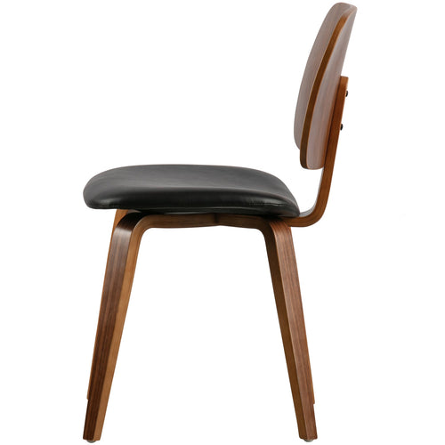 vtwonen eetkamerstoelen Classic - Hout - Zwart/Walnoot - Set van 6 - vtwonen shop