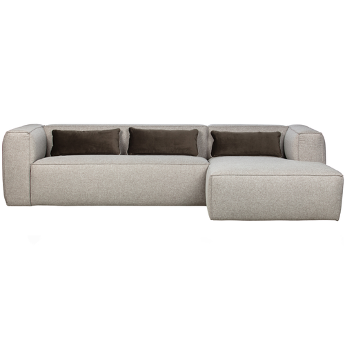 WOOOD hoekbank incl. kussens rechts Bean - Grijs - 73x305x96 - vtwonen shop