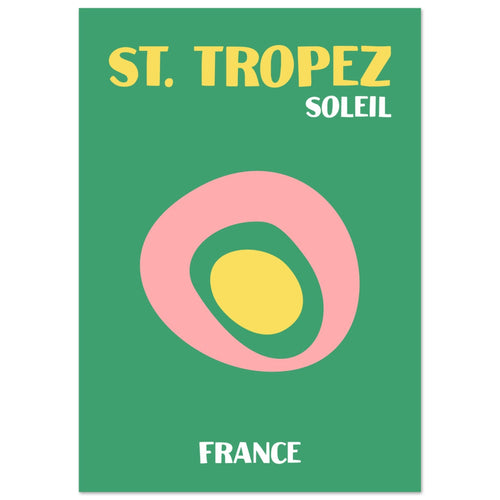 Artfulprints  Frankrijk - St. Tropez   poster A4 21x29.7 cm - vtwonen shop