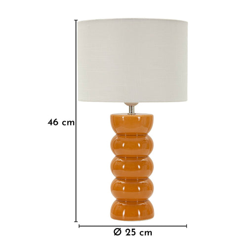 Mauro Ferretti tafellamp - Ø 25x46 cm - mosterdgeel/wit
