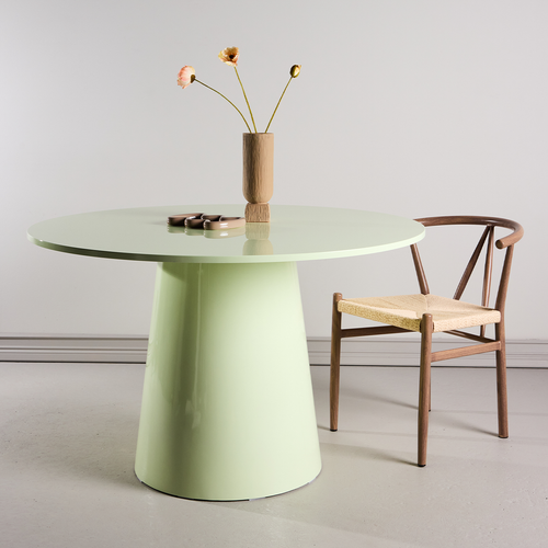 Nest living Trude Houten Eettafel Groen - Ø 120 cm - vtwonen shop