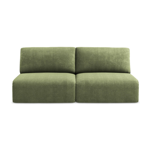 LaMiaSofa 3-zits slaapbank Ostia - chenille stof - groente - 216x102x79