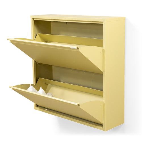 Spinder Design schoenenkast Billy 2 - Butter Yellow - 12 paar schoenen - Exclusief voor vtwonen! - vtwonen shop