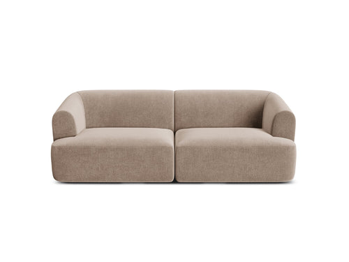 Cosmopolitan Design Modulaire bank Campi 3-zits, flueel donkerbeige - 90x220x70cm