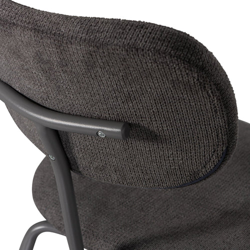 WOOOD eetkamerstoelen Link - Polyester - Bruin/Grijs - Set van 6