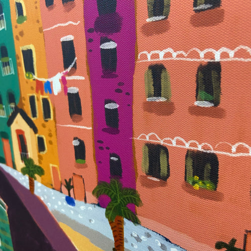 Art for the Home Canvas - Kleuren aan de Italiaanse Kust - 100x54