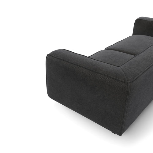 Premium Interiors - 3-zitsbank met geweven stofbekleding  SOFIA - kruisbinding grijs 250cm