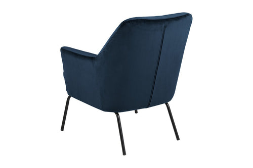 Lisomme Jez velvet fauteuil donkerblauw - vtwonen shop