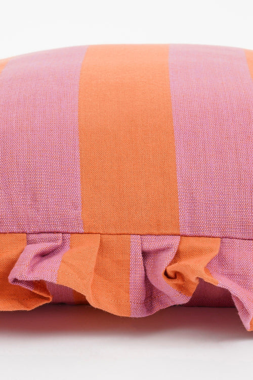 Mica Decorations Sierkussen - L45 x B45 x H10 cm - Katoen - Lila, Oranje - vtwonen shop