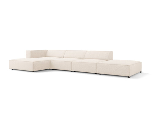 Cosmopolitan Design linker hoekbank Arendal 5-zits, chenille, lichtbeige - 166x341x70cm