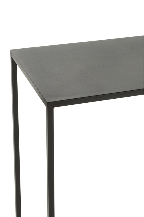 J-Line console Rechthoek - metaal - zwart