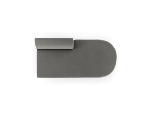 Micadoni Module Miley 2-zits, flueel lichtgrijs - 90x158x70cm