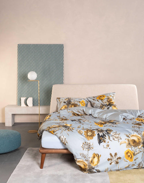 Essenza Florean dekbedovertrek - Eenpersoons – 140x200/220 cm - Grijs