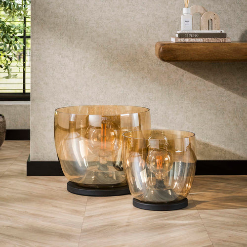 Giga Meubel Vloerlamp Up XL - Amber Glas - 1-Lichts - 33x33x32cm