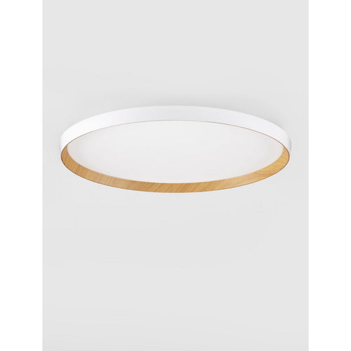 Nova Luce VOMOS Inbouw plafondlamp zandwit, hout, Triac dimbaar, LED 55W 4760lm 2700-3000-4000K CCT