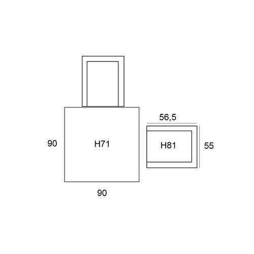 Garden Impressions tuinset Amarillo - Mina - donker grijs - 90x90 cm - 5-delig - vtwonen shop