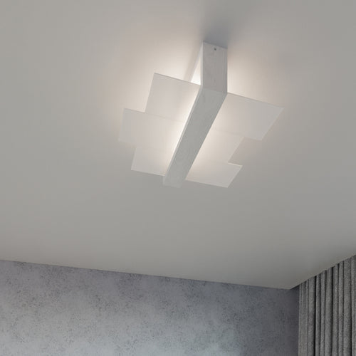 Sollux Lighting Plafondlamp FENIKS 2 wit - 43x43x12cm