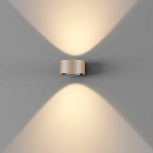 Artdelight wandlamp Hudson - 2 lichts - 12  x 6.5   cm - champagne