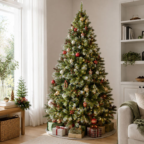 Triumph Tree Pittsburgh Kerstboom - Wit Berijpte Takken met Volle Uitstraling - Kerstversiering voor Binnen - Kunstboom met 940 Takken en Stevige