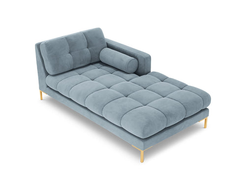 Cosmopolitan Design rechter chaise longue Bali flueel, lichtblauw - 185x102x75cm