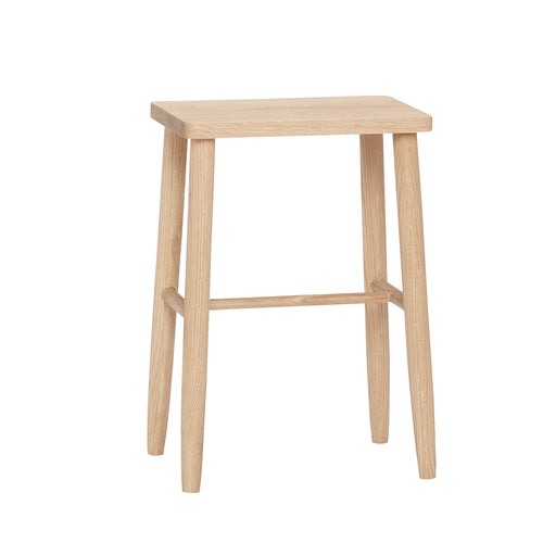 Hübsch kruk Folk - mdf/eiken fineer/eikenhout - 35x25xh52cm