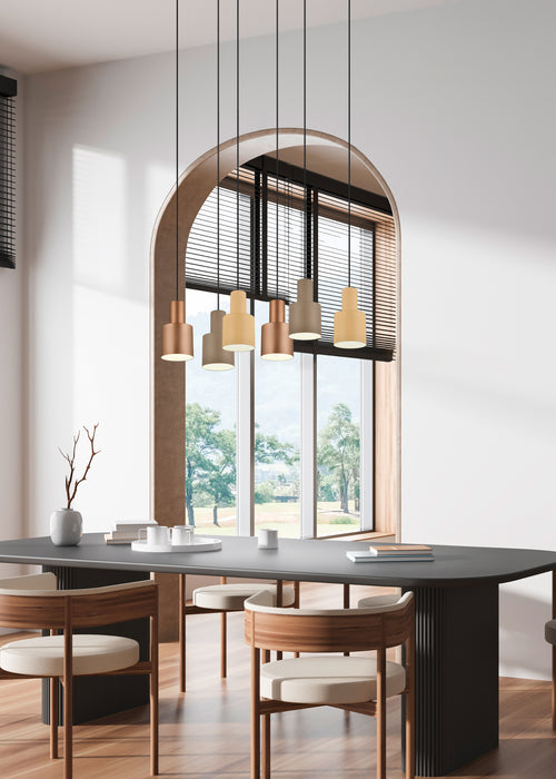Trio Leuchten hanglamp Agudo - 6 lichts - 85  x 150   cm - zwart