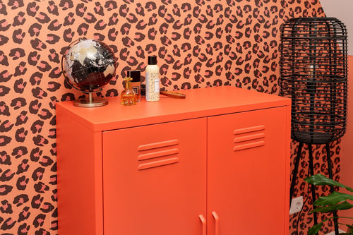 MaximaVida metalen lockerkast Finn 80 x 40 x 102 cm zacht oranje - 2 schappen
