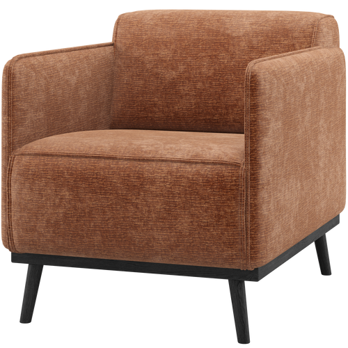 WOOOD fauteuil met arm Statement - Chenille - Velvet Terra - 77x72x93