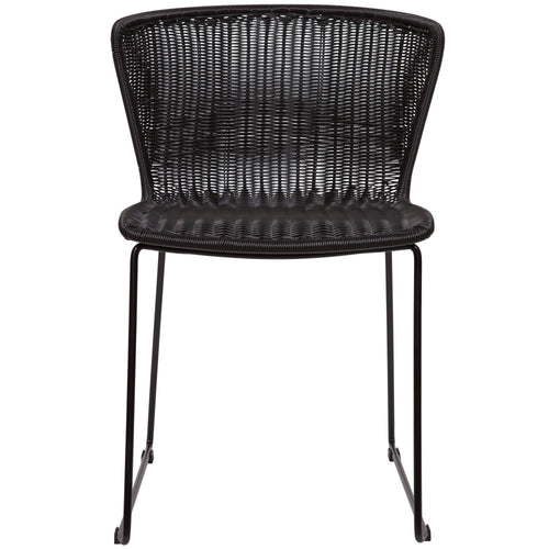 WOOOD tuinstoel Wings - Polyester - Zwart - Set van 6