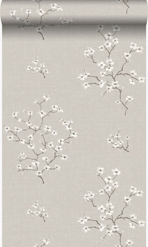 Origin Wallcoverings behang bloesemtak taupe - 53 cm x 10,05 m - 346543 - vtwonen shop