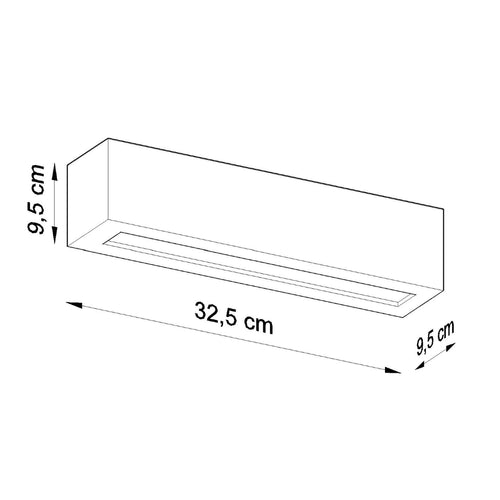 Sollux Lighting Wandlamp keramiek VEGA - 32,5x9,5x9,5cm