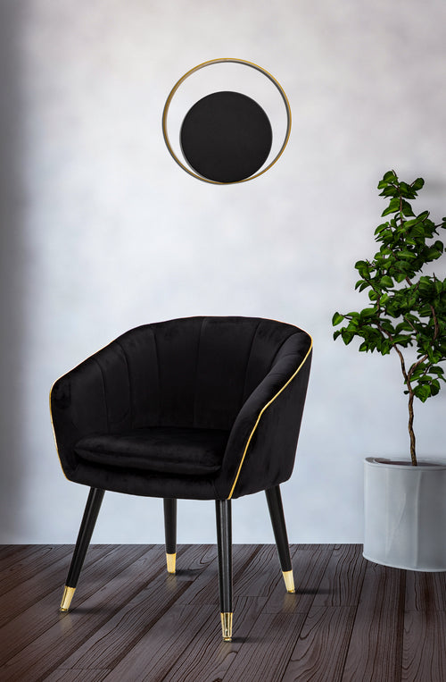 Mauro Ferretti wandlamp - 25x8x25 cm - zwart/goud