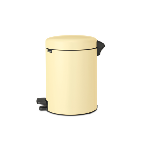 Brabantia NewIcon Pedaalemmer, 5 liter, kunststof binnenemmer - Mellow Yellow