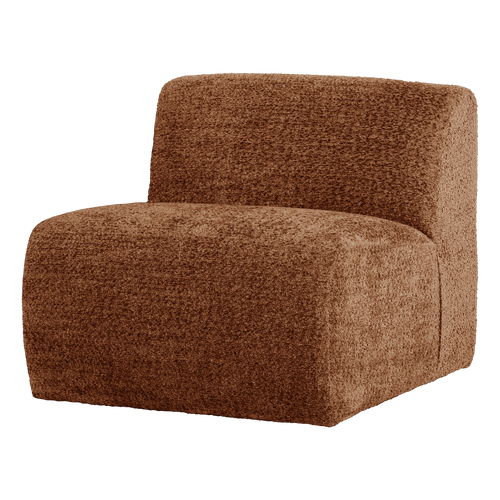 WOOOD 1-zits bank Mojo Base - Wollig - Roestbruin - 74x84x97