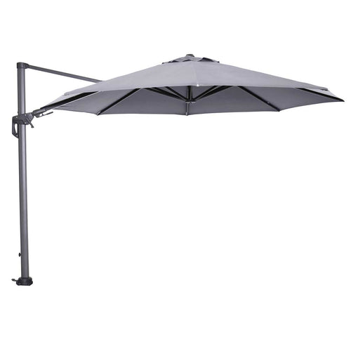 Garden Impressions zweefparasol Hawaii licht grijs 350x350 cm + 90 kg voet en hoes