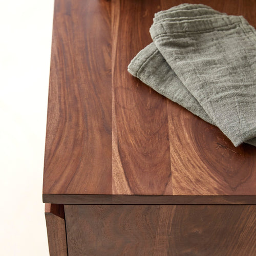 Tikamoon Massief palissander badkamermeubel 80 cm - Donkerbruin - vtwonen shop